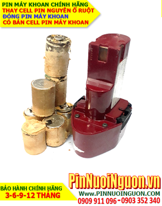 Pin sạc NiMh 9.6v 2000mAh _Pin máy khoan BC-96D (9.6V-2000mAh) _Thay pin Máy khoan BC-96D (9.6V-2000mAh)